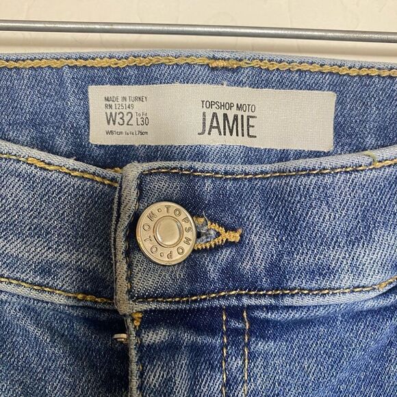 Jamie W32 L 30 Topshop Moto jeans distressed high waisted - Picture 6 of 8